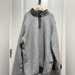 Marine Layer Gray Quilted Zip-Up Sweater